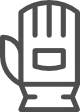 Icon of a boxing glove facing forward with an open palm design.